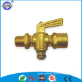 female male thread hydraulic jacketed brass plug valve with steel handle